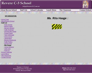Webseite Rita Haage aus 2005